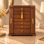 Coffret à Bijoux Bois – 7 Niveaux Miroir