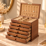 Coffret à Bijoux Bois – Miroir Intégré