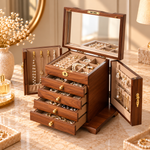 Coffret à Bijoux MDF – 5 Niveaux Miroir