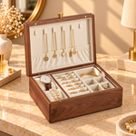Boîte à Bijoux Noyer – Plateau Amovible