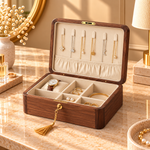 Boîte à Bijoux Noyer – Fermeture au Choix