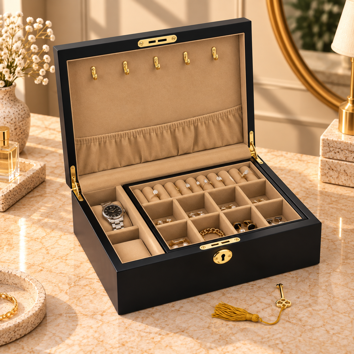 Solid Wood Box – Jewelry & Watches